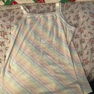 Vintage Lorelei Sportswear Pastel Stripe Tank Top